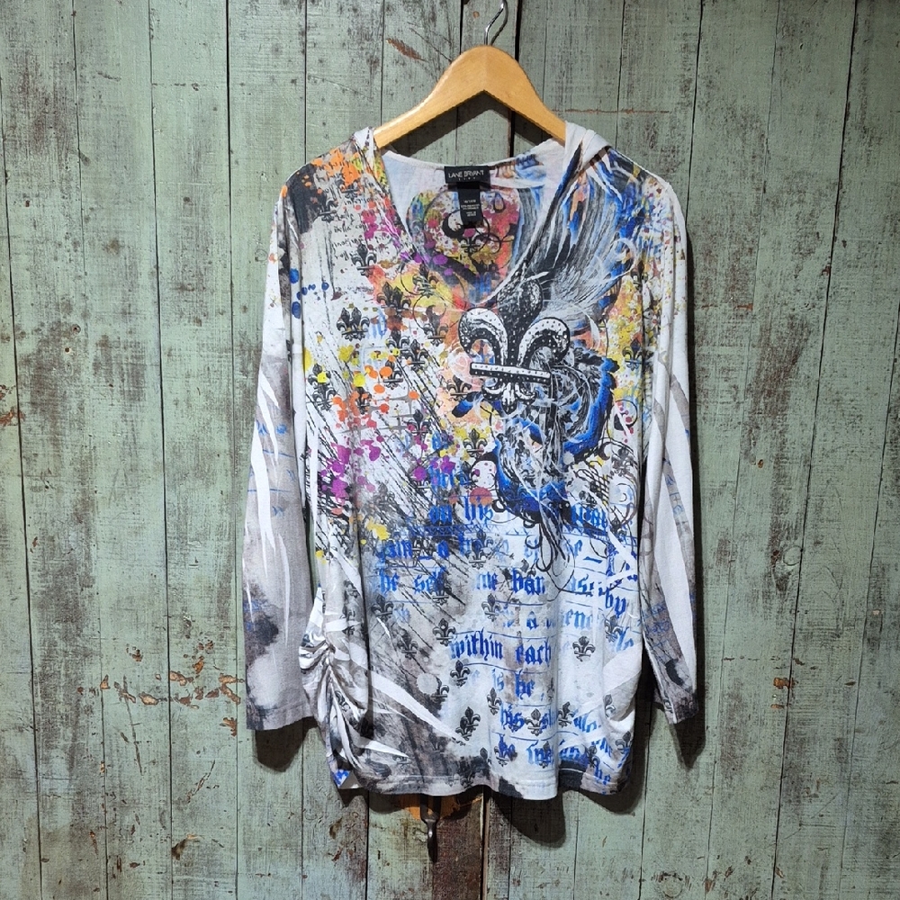 Lane Bryant Colorful Graphic Long Sleeve Top
